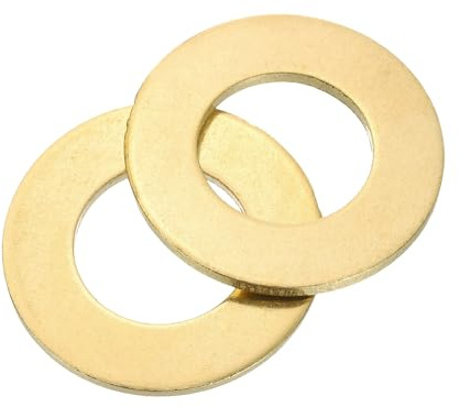QUARKZMAN 2 Stück Unterlegscheiben Set, M24 x 44mm x 2.5mm Messing Ring Beilagscheiben Sortiment, Flach Sicherungsscheiben Dichtungsring Metallscheiben für Schrauben Bolzen Muttern