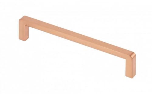 BRESKO 1-20 Stk Möbelgriffe Schrankgriffe Griffe Küchengriffe Stangengriffe Relinggriff Bügelgriff Schubladengriff Türgriff BAGIO (10, Kupfer, Bohrabstand: 128 mm)