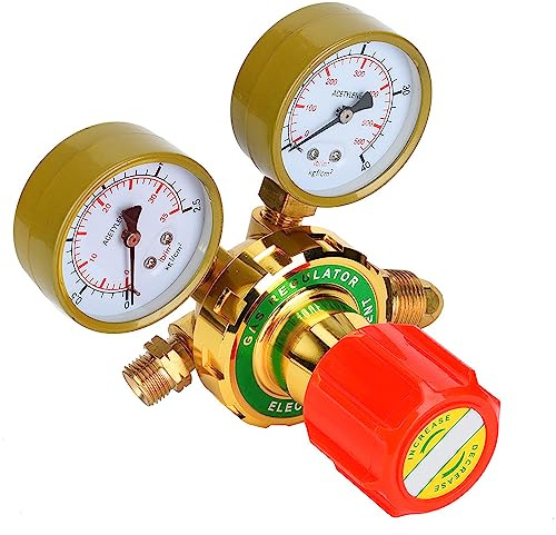 Acouto WX YQE? 03/60 Le Réducteur de Pression d'Acétylène de Gaz Acétylène pour Le Kit de Coupe de Soudage au Gaz G5 / 8 CGA580 Copper Température et Est la Pression de Décompression du Dispositif