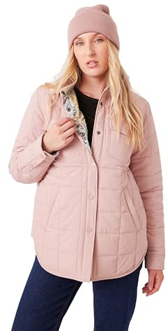 Roxy Damen Alpine Reversible Quilted Shirt Jacket – Oversized Fit, Primaloft® Insulated, Pfas-free Fleecejacken (1er Pack)