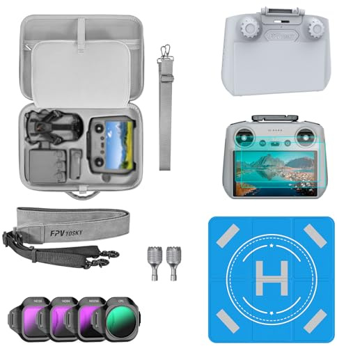 FPVtosky Tasche für DJI Mini 5 Pro, tragbare Hartschalen-Reisetasche für DJI Mini 5 Pro Fly More Combo, PU-Leder-Aufbewahrungstasche für RC 2 Controller Drohnen zubehör（7-IN-1）