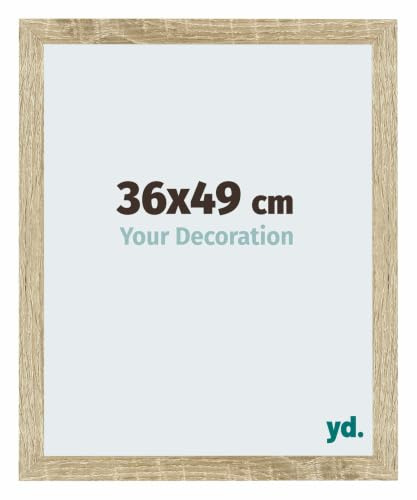 yd. Puzzlerahmen 36x49 Sonoma Eiche - MDF rahmen Mura | Your Decoration, Geeignet für Puzzles mit 500-1000 Teilen, Antireflex-Acrylglas aus Kunststoff , Wandmontage, Made in Holland