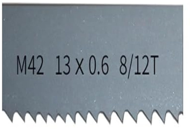 1 pièces M42 bi-métal 1/2 lames de scie à ruban 1490 1620 2375MM X 13mm * 0.6MM avec lame de scie à ruban 6/14Tpi coupe bois dur métal(8-12Tpi,Length 1490mm)