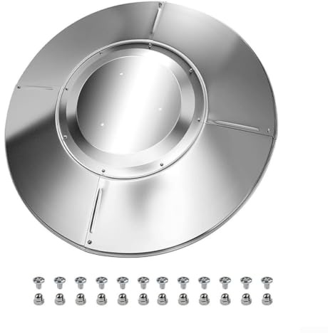 Réflecteur de terrasse en aluminium pour champignon chauffant à gaz résistant aux intempéries Réflecteur de chaleur terrasse (4 + 1)