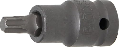 BGS 5378 | Kraft-Bit-Einsatz | Länge 55 mm | T-Profil (für Torx) T47 | Antrieb Innenvierkant 12,5 mm (1/2) | Chrom-Molybdän-Stahl | brüniert | Drehmoment max. 108 Nm | Schlagbetrieb