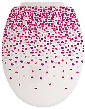 MSV WC seat with plastic hinges Brest pink