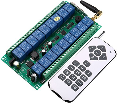 UHPPOTE 18CH 12-24VDC Telecomando Senza Fili Interruttore Relè Trasmettitore e Ricevitore 433 Mhz