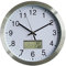Seciie Radio Wall Clock 30 cm Radio Controlled Wall Clock with Thermometer and Weather Forecast for Bedroom Living Room Kitchen