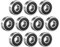 sourcing map 10Pcs Rillenkugellager 608RS doppelt versiegelt 8mmx22mmx7mm Kohlenstoffstahl Kugellager