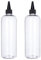 Sdootbeauty Hair Color Bottle Applicator, Applicator Bottle 16 ounce, Squeeze Bottle for Hair, PET Plastic Refillable Bottles with Twist Top Cap-2 Pack,Transparent