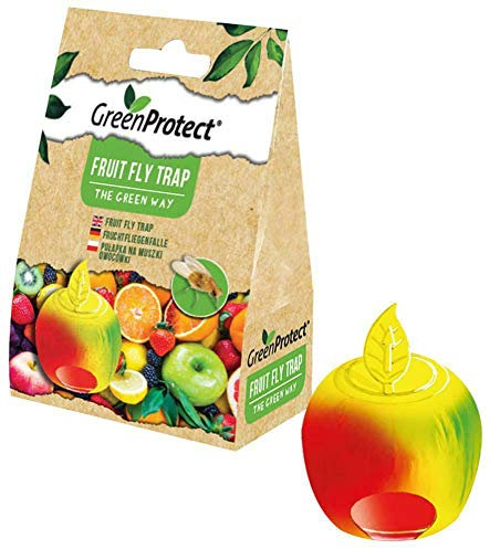 Green Protect Fruit Fly Trap Insect Bug Catcher Killer Bar Kitchen Apple Shaped