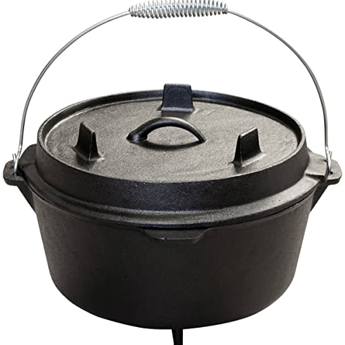 Premium Dutch Oven 4.5 qt mit Füßen Schmor-Topf Gusseisen Feuertopf