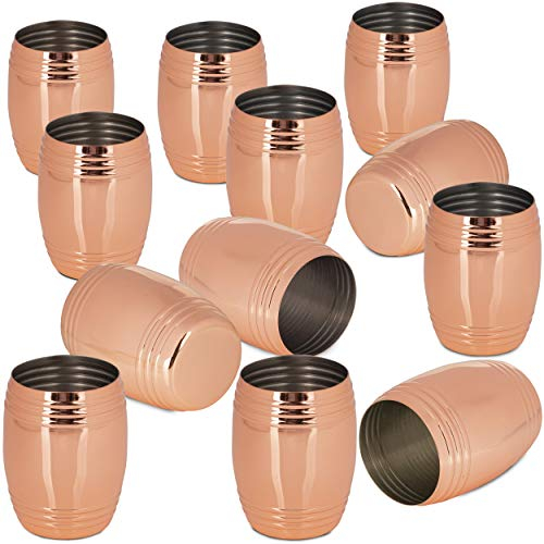 ONVAYA® Moscow Mule Becher Geschenk Set | Kupferbecher für Cocktails | Pinchen | Kupfertassen | Komplettset Gin Mule | Munich Mule (Pinnchen 2 x 6er Set)