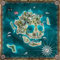 Komar Vlies Fototapete - Skull Island - Größe: 250 x 250 cm (Breite x Höhe) - Piraten, Totenkopf, Schatzkarte, Kinderzimmer, Tapete - IAX5-0024
