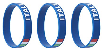 BESPORTBLE 10Pcs Italia Paese Braccialetti in Silicone di Sport del Braccialetto per Il 2022 Coppa del Mondo di Silicone Braccialetto di Gomma Wristband di Sport 2021 di Champions