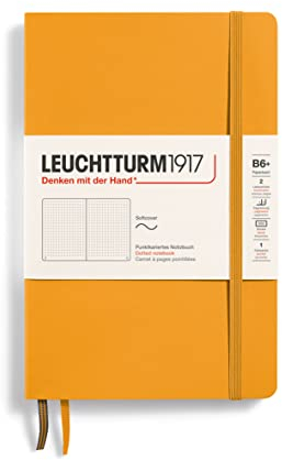 LEUCHTTURM1917 365640 Notizbuch Paperback (B6+), Softcover, 123 nummerierte Seiten, Rising Sun, Dotted