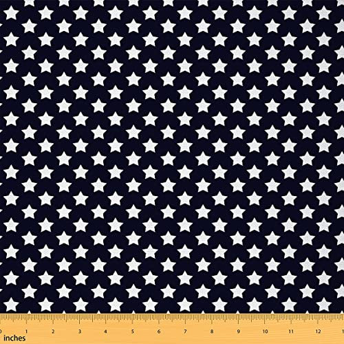 Sterne Stoff Meterware USA Sterne Möbelstoff Amerikanische Sterne Indoor Outdoor Stoff Sternenhimmel Dekostoff zum Quilten Nähen wasserdicht Heimwerken Polster und Wohnakzente 92 x 150 (HxB)