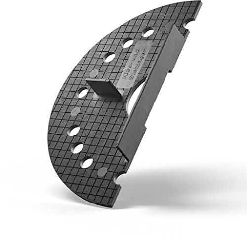 1x LANGFIT® Kieslager Splittbettlager Kiesbettlager mit 3mm Fugenkreuz – Plattenlager zum Verlegen von Terrassenplatten auf Kies, Splitt und Sand – Made in Germany – MS-KL3-15-H (halbe Scheibe)