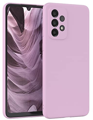 EAZY CASE - Silikonhülle für Galaxy A33 5G Hülle Silikon Case Violett weich stoßfeste Handyhülle Schutzhülle mit Kameraschutz Dünn Premium Schutz Cover TPU Phone Bumper in Pastell Flieder Matt