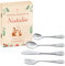 Maverton Set de Couverts De Table Bebe 1 An personnalisé dans boîte en bois imprimée - Couvert Enfant Inox Animal - Cadeau Enfant 1 an anniversaire - Cadeaux bébé - Coutellerie gravée - Lapins