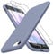TOCOL Silicone for iPhone SE Case, Liquid Silicone Multi-Color Slim Silky-Soft Touch Anti-Scratch Shockproof Protective Phone Cover, Lavender Gray