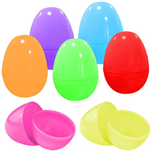 Jsdoin Oeufs de Pâques 28pcs Oeufs de Pâques Colorés à Remplir Surprise Chasses de Pâques Panier Remplisseurs Noël Printemps Fête Faveurs Cadeau