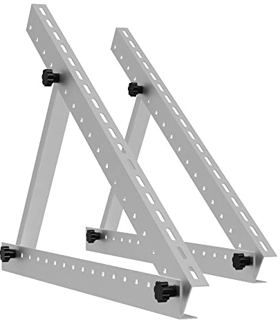 Offgridtec Einstellbare Solarhalterung für Solarmodule 0–90° Neigungswinkel, Aluminium Korrosionsbeständiger Solarträger für Dach- oder Wandmontage, Unterstützt Module bis 1040mm Mit Montageschrauben
