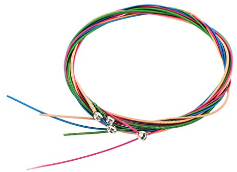 Kit de Cuerdas de Guitarra de 4 Piezas, Cuerda de Color de bajo Eléctrico de Núcleo Interno de Alambre de Acero Inoxidable para Guitarra Acústica de 120 Cm
