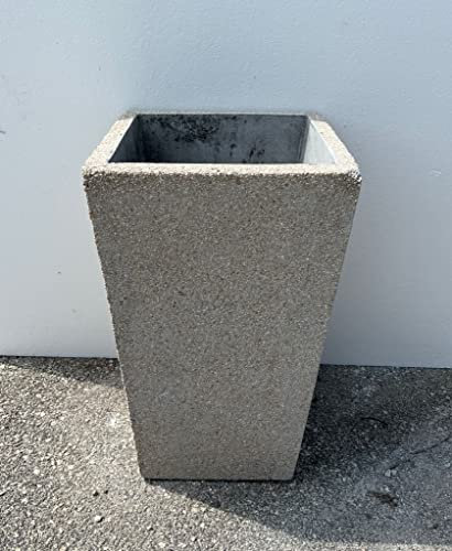 ARTISTICA GRANILLO FIORIERA IN CEMENTO E INERTI A VISTA,INTERNO E ESTERNO, MISURA: 40X40 CM H 65 CM VASO