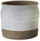 Ivyline Puro Pot de Fleurs en céramique texturée pour Plantes d'intérieur Blanc Brillant 19 x 21 cm