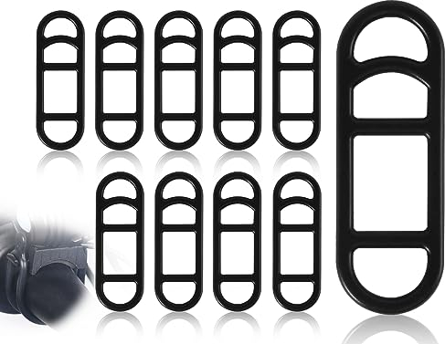 KAPSING 10 Stück Fahrrad silikonband Gummiband, Fahrradlichter Gummiringe, Fahrrad rücklicht Gummiband Halterung(Schwarz)