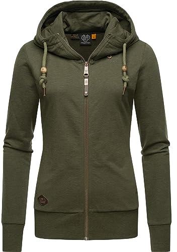 Ragwear Damen Zip-Hoodie Kapuzenjacke Sweatjacke Paya Intl. Olive23 Gr. XXL