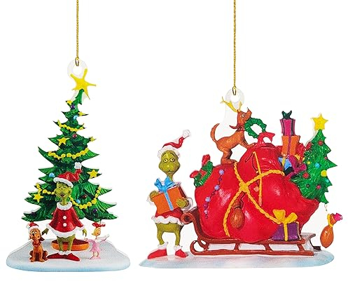 2 Stück Personalisierte Weihnachtsschmuck Kit,Acryl Weihnachtsbaum Ornamente,Weihnachtsbaum Anhänger,Weihnachtsdekorationen Zubehör (Rot-A)