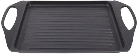 San Ignacio Compact - Plancha Grill 45 X 27 cm - Aluminio Fundido - Whitford - Interior en Negro y Exteriores en Negro - Resistente con Punto de Inducción