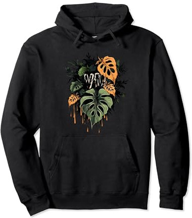 variegated.mind - dripping Monstera leaves Pullover Hoodie