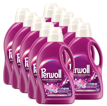 PERWOLL Blütenrausch Waschmittel 10x 27 WL (270 WL Waschladungen), Feinwaschmittel reinigt sanft und erneuert Farben und Fasern, für alle farbigen Textilien, mit Dreifach-Renew-Technologie