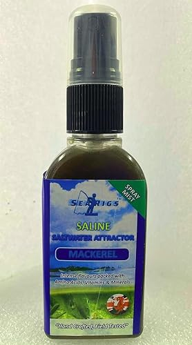 Sea Fishing MACKEREL Natural Saline Bait Spray For Cod, Bass, Conger, Smooth hound, Plaice, Flounder