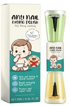 Nail Chewing Nail Polish, Child Safe, Stop Nail Chewing, Stop Nail Chewing, Durable Nail Care Device for Teenagers and Newborns, 10 ml Qap583 (Green, One Size)