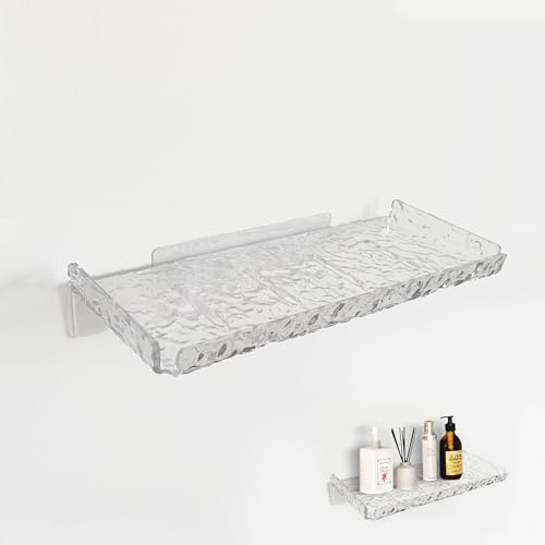 Mensola Doccia Senza Foratura con Ventosa 2 Pezzi Trasparente Portaoggetti Bagno Plastica Organizer Doccia per Bagno da PareteImpermeabile Autoadesivo Porta oggetti per Bagno Cucina