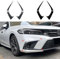 1 Paar Frontspoiler-Splitter, Stoßstangen-Dekor, Lufteinlassgitter-Zierabdeckung, kompatibel mit Honda Civic 11th Generation 2021+,Carbon Fiber Look