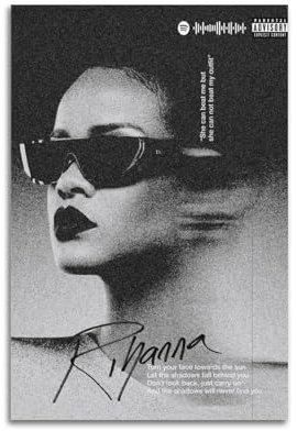 MUHDENG Rihanna-Poster, Raumdekoration, künstlerisches Poster für Schlafzimmer, Wohnzimmer, Wände, ästhetisches Poster, 30 x 45 cm, ungerahmter Stil