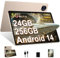 BIEGEDY Tablet 11 Pulgadas Android 14, 24GB RAM+256GB ROM/1TB TF, Tablet Pantalla Táctil, Widevine L1 / 8000mAh / 5MP+13MP / 5G WiFi/Facial ID/GMS/BT 5.0, Octa-Core 2.0GHz, con Funda Oro
