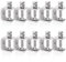 Nagpew 10 Pieces Stainless Steel C-Clamps, 1 Inch Mini Tiger Clamps with Wide Jaw Opening, Heavy Duty Metal Clamp for Woodworking, Metalworking, Mounting, Welding, Clamping