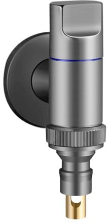 Namvo Waschmaschinenhahn, Messing, Eckventil, Aufsteck-Auslaufanschluss, Messing, Wasserstopp