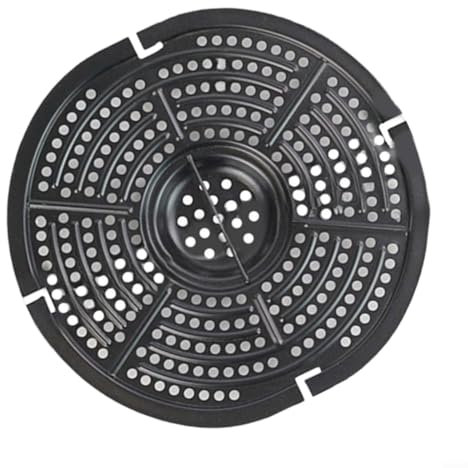 Griglia per friggitrice ad aria, antiaderente, divisore da 18 cm, rotondo, in metallo, perforato, per una distribuzione uniforme del calore, lavabile in lavastoviglie, accessorio multiuso per friggere
