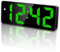 MVCUASF Alarm Clock LED Mirror Electronic Clock Bedside Digital Alarm Clock with Snooze, Date,Voice Control 3 Adjustable Brightness Bedroom Bedside Clock for Bedroom Living Room(Green)
