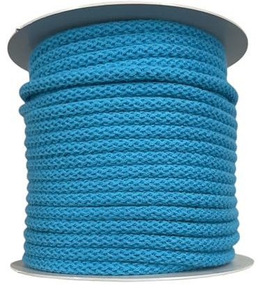 VERDEZZA, Corda tricotin MM6 x 25 METRI, per scritte personalizzate, lavori uncinetto, fai da te (Turchese 19)