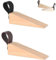 Addein 2Pcs Wooden Door Stop, Door Wedges Indoors, Security Door Stopper, Wooden Doorstops Wedge with Leather Clip for Bedroom, Kitchen, Office Doors