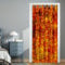 Mateju Vorhang Blickdicht mit Ösen Türvorhang, Verdunklungsvorhänge 1 Stück mit Karient, Thermovorhang Wohnzimmer für Falttür Schrank Raumteiler und Küchen (Orange,150x180cm)