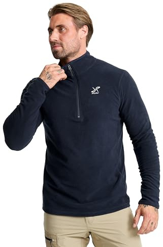 RevolutionRace Hiker Half-Zip Fleece da Uomo, Pile leggero ed elastico con mezza zip